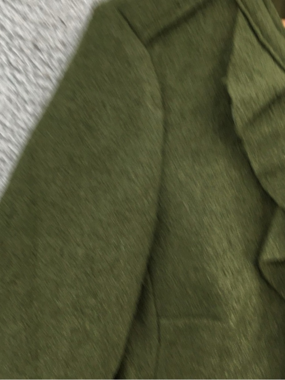 EUC CHICO’S Deep Olive Boiled Wool Blazer or Jacket Depending on Occasion, GREAT - Picture 13 of 16